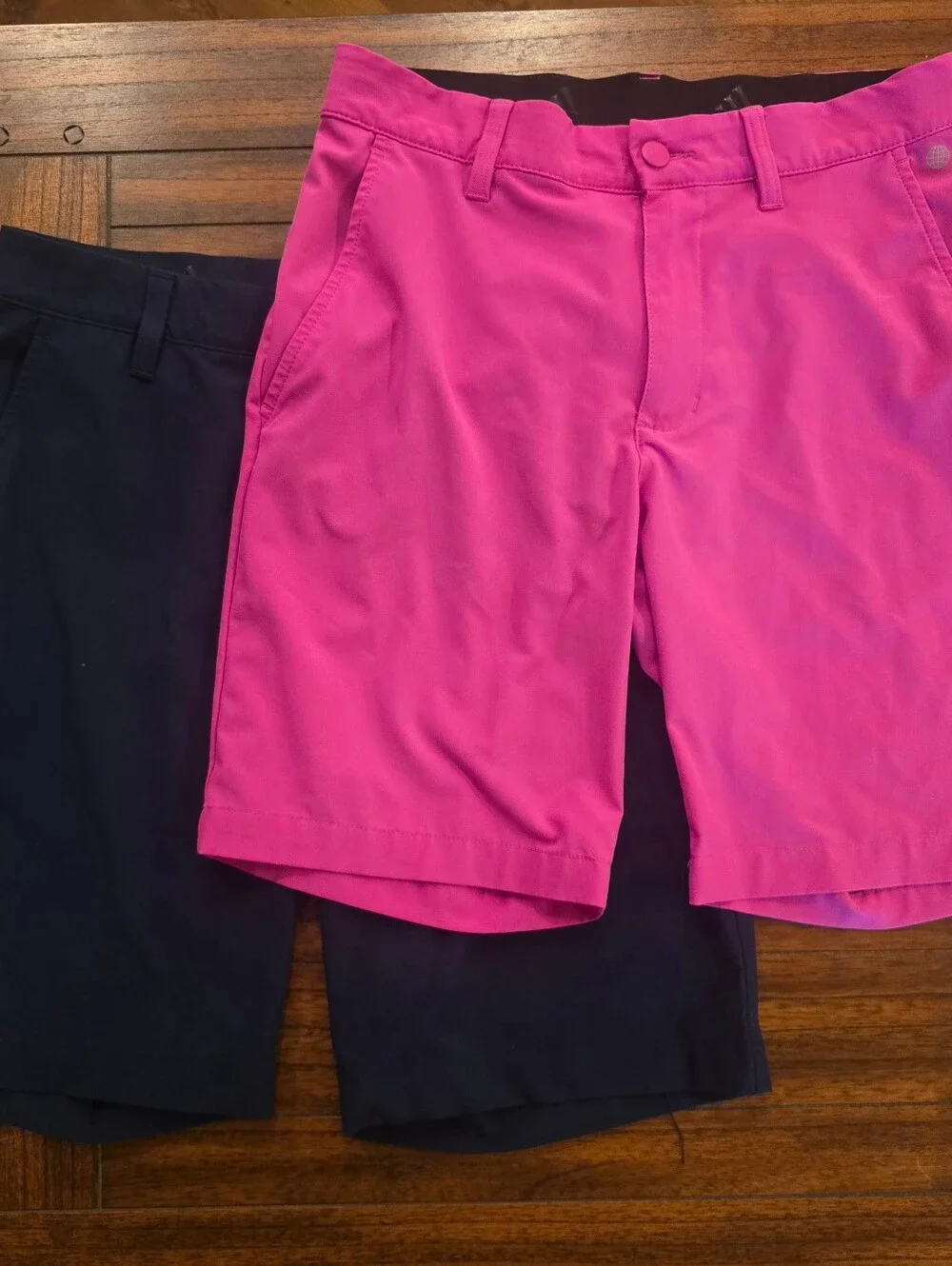 adidas Pink and Navy Golf Shorts Set